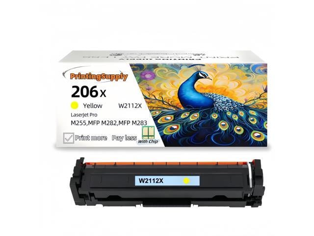 HP New High-Yield Yellow Toner Cartridge With Chip For HP 206X W2112X Compatible Compatible With HP Color LaserJet Pro M255dw M255nw MFP M282nw 283fdn...