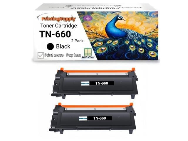Brother 2 Pack TN660 New High-Yield Toner Cartridge For Brother TN660 TN630 Compatible For Use With Brother DCP-L2500D 2520DW 2540DN HL-L2300D 2305W 2320D...