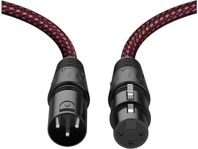 XLR Cable 6ft 2Pack, Heavy Duty Nylon Braided XLR Microphone Cable Male to Female 3Pin Balanced Microphone Cable Compatible with Shure SM...
