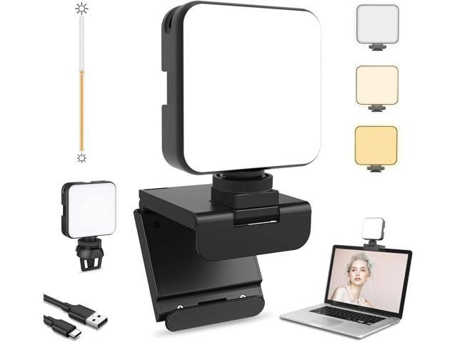 NexiGo Glow Light for Streamers, Enhanced Video Conference Lighting Kit with Webcam Style Clip, Built-in Battery, Dimmable & Rechargeable, for...