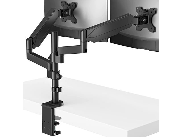 Dual Monitor Mount, Adjustable Gas Spring Arms VESA Desk Mount for 2 Monitors up to 32 inch, 17.6lbs Weight Capacity, Fully Adjustable for Home...