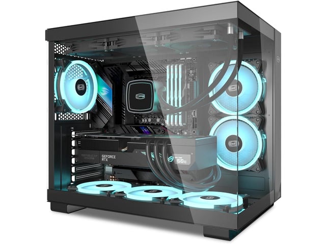ARGB PC Case Mid Tower Desktop Computer Gaming Superior Case for ATX/M-ATX/ITX with 6 ARGB Case Fans,Column-Free Design,360MM Radiator & 400MM GPU...