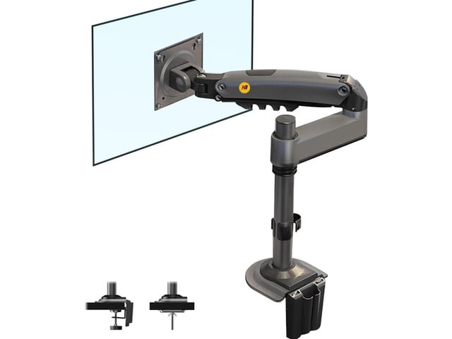 Monitor Desk Mount Long Arm for Monitors Within 4.4 to 19.8lbs Ultra Wide Full Motion Swivel Height Adjustable Monitor Stand