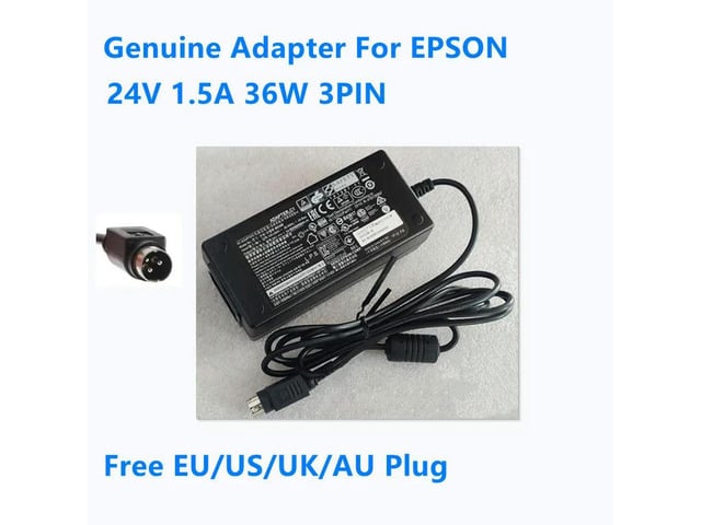 OIAGLH 24V 1.5A 36W 3PIN M235B M235A AC Adapter For DA-36E24 TM-U220 TM-T88II SCANNER Printer Power Supply Charger