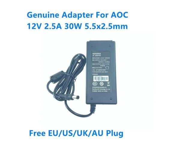 OIAGLH 12V 2.5A 2A 30W 5.5x2.5mm SUN-1200250 Power Supply AC Adapter For Monitor Charger