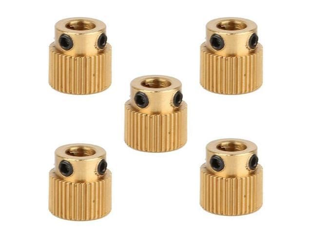 Ruth's sister 5PCS For 3D Printers, 40-Tooth Brass Extrusion Wheels For Extruding Consumables In The Extrusion Mechanism