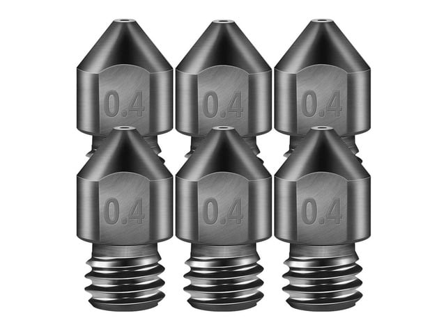 Ruth's sister 6 Pcs 3D Printer Extruder Nozzle Mk8 Hardened Steel Nozzle 0.4 Mm/1.75 Mm Ender 3 Wear-Resistant Nozzle For 3D Printer