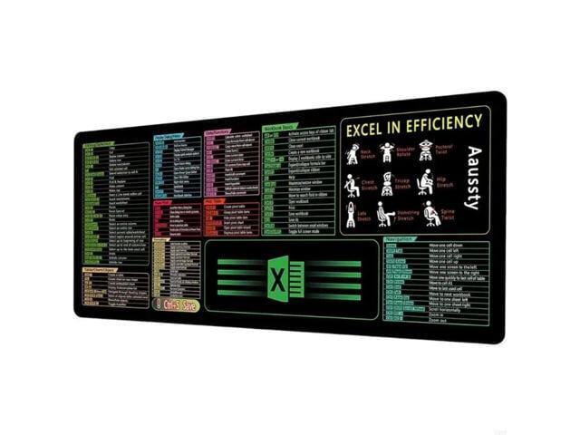 Large Keyboards Mouse Pad Featuring Excels Word Shortcut for Office Software Use