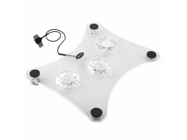 3 Fans USB Cooler Cooling Pad Stand LED Light Radiator For Laptop PC Notebook