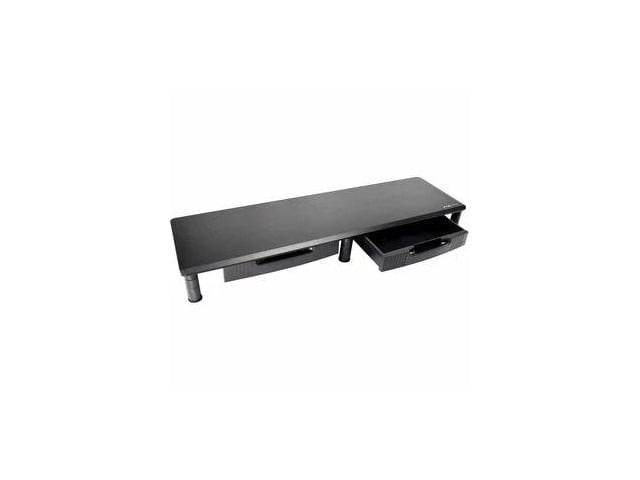 Eaton Tripp Lite Series Extra-Wide Dual-Monitor Riser with Storage Drawers, 39 x 11 in., Black, TAA