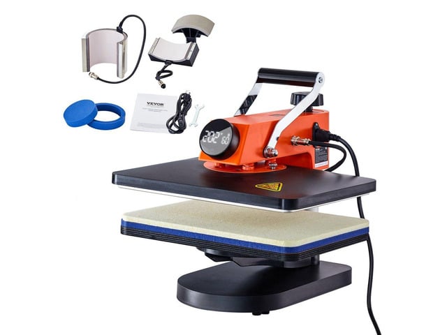5-in-1 Heat Press Machine, 12' x 15' Fast Heating, 360 Swing Away Digital Sublimation Transfer, T-Shirt Vinyl Transfer Printer for Banners Canvas...