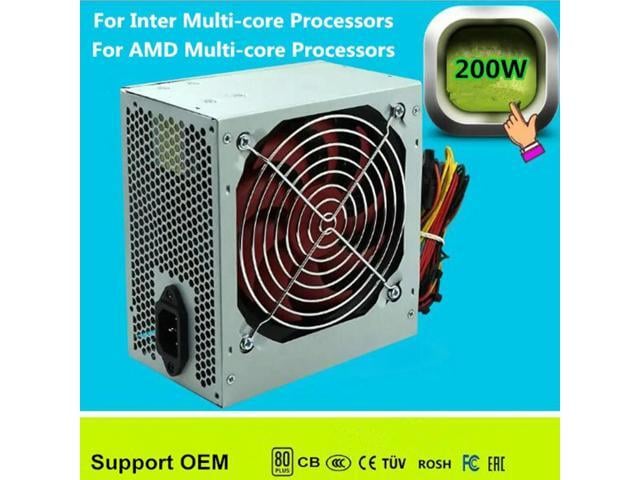 200W Power Switch PC 200W Power Supply PC Max 500W 12V Gaming ATX PSU For PC Desktop Computer Smart Mute Small PC Power Micro