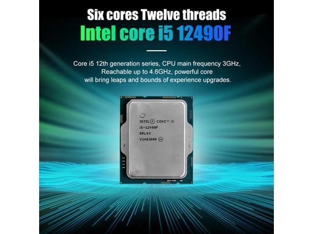Intel Core i5-12490F Alder Lake Desktop Processor Game Special Edition i5 12th Gen, 6 Cores up to 4.6 GHz Turbo LGA 1700 65W Without Graphics and...