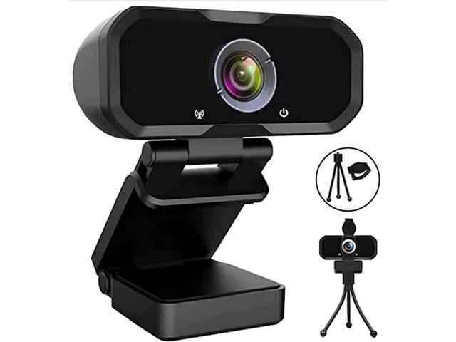 Webcam 1080p HD Computer Switch 2 Camera - Microphone Laptop USB PC Webcam with Tripod Stand, 110 Degree Live Streaming Widescreen Recording Pro...