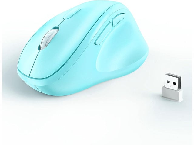 Ergonomic Wireless Mouse with USB Receiver for PC Computer, Laptop and Desktop, Ergo Mouse Vertical with Silent Clicks Long Battery Life, Up to...