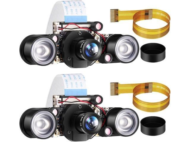 Weewooday 2 Sets for Camera 1080P Webcam 5MP OV5647 Sensor Day and Night Vision IR-Cut Video Focus Adjustment Compatible with Raspberry Pi RPi 4 3...