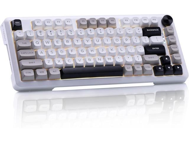 E-YOOSO Z-82 Wireless Mechanical Keyboard, 75% Layout, Hot-Swap Wireless Gaming Keyboard, BT/2.4GHz/Type-C Triple Mode, RGB Backlit Gaming...