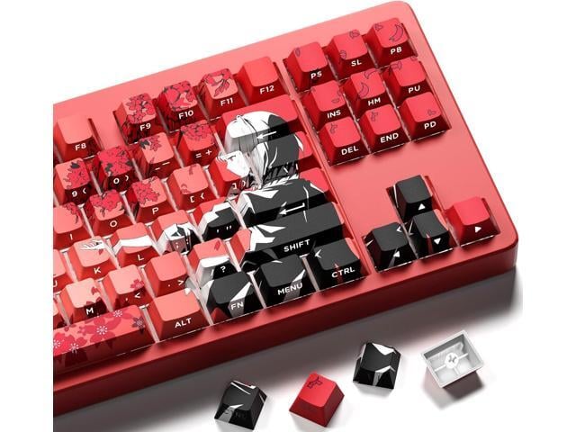 XVX Japanese Anime Keycaps, Double Shot PBT Keycap Set, Shine Through Keyboard Keycaps, Cherry Profile Dye-Sub Key Caps for Mechanical Keyboards...