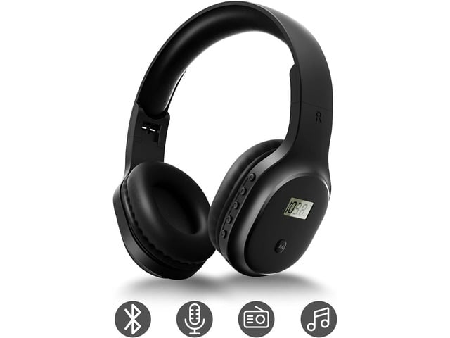 Wireless Headphones with FM Radio and Bluetooth 5.0, Rechargeable Portable Headset with Built-in Microphone, Lightweight and Comfortable Ear Muffs...