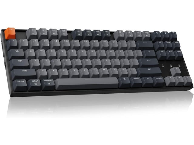 Keychron K8 Tenkeyless Wireless Mechanical Keyboard for Mac, White Backlight, Bluetooth, Multitasking, Type-C Wired Gaming Keyboard for Windows...