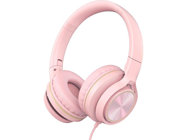 LORELEI S9 Wired Headphones with Microphone for SchoolOn-Ear Kids Headphones for Girls BoysFolding Lightweight and 3.5mm Audio Jack Headset for...