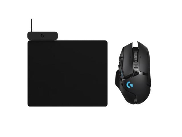 Logitech G502 LIGHTSPEED Black Wireless Gaming Mouse + POWERPLAY 2 Black Wireless Rechargeable Mouse Pad Combo, HERO 16K Sensor, LIGHTSYNC RGB,...