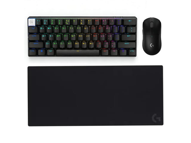 Logitech GPW III Mouse + G PRO X 60 LIGHTSPEED Keyboard + G840 Mouse Pad Bundle, Ultra-Light 25600DPI, GX Optical Tactile Switches PBT Keycaps,...