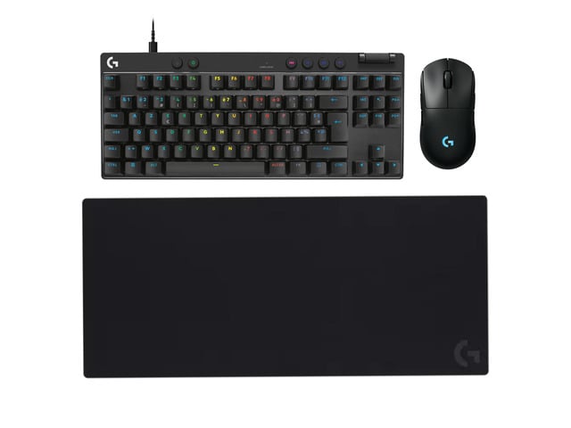 Logitech G PRO 2 LIGHTSPEED Mouse + G PRO X TKL RAPID Keyboard + G840 Mouse Pad Bundle, Ambidextrous 44K DPI Sensor, Magnetic Analog Switches Rapid...