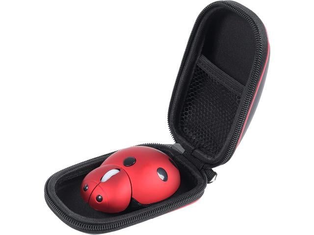 elec Space Wireless Mouse for Laptop & Kids, Cute Ladybug Shape Ergonomic Mouse with Case, Cordless for Laptop, PC, Mac & Notebook (Red)