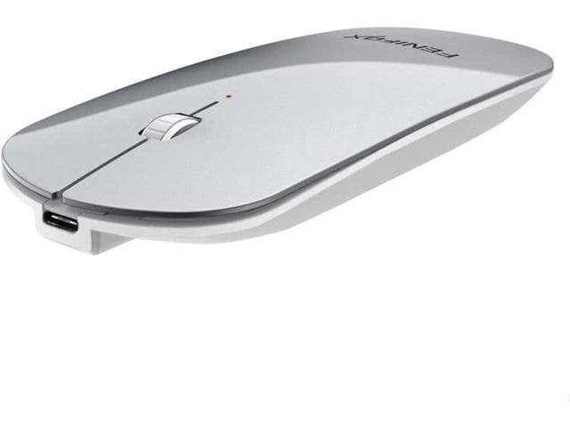 Apple FENIFOX Wireless Bluetooth Mouse, Ultra-Thin Flat and Slim Silent USB-C Rechargeable Travel Mini Portable Mouse for Mac iPad Laptop MacBook Tablet...