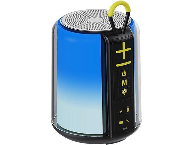 Portable Bluetooth Speaker with AUX Input, 8W Loud Stereo Sound, RGB Light, TWS Pairing, Wireless BT 5.3, TF-Card/USB Flash Drive Input, for Home...