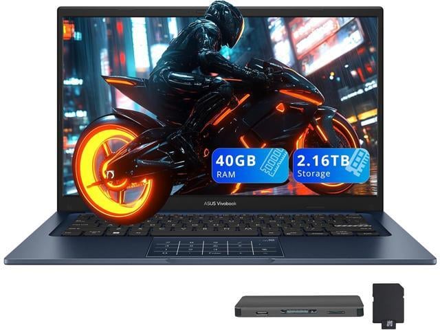ASUS Vivobook 14 14'' FHD IPS Business Laptop, Intel Core 5-120U, 40GB RAM, 2.16TB Storage (2TB SSD+160GB Docking Station Set), Intel Graphics,...
