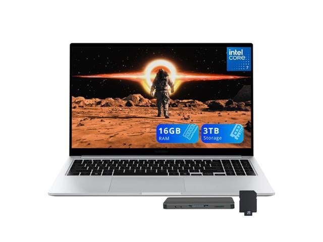 Samsung Galaxy Book4 15.6' FHD Laptop, Intel Core 7 150U Processor, 16GB LPDDR4X, 3TB Storage (2TB SSD+1TB Docking Station Set), Intel Graphics,...