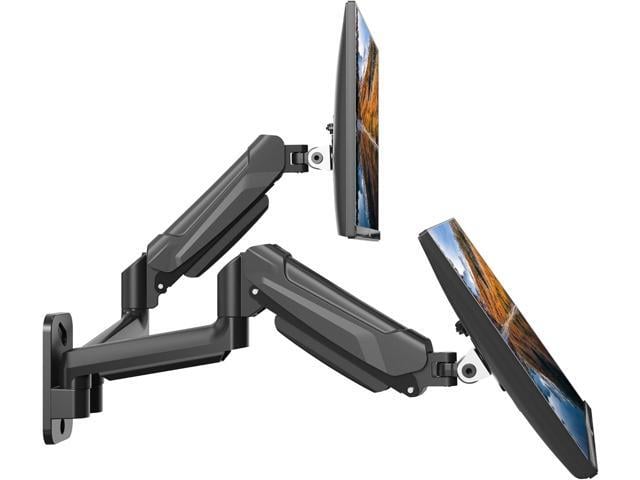 BONTEC Dual Monitor Wall Mount for 13-32 Inch Screens, Height Adjustable Gas Spring Arm with Tilt, Swivel & Rotate, Hold Up to 19.8 lbs, Fully...