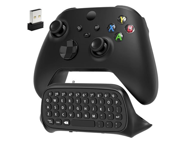 Auarte Keyboard for Xbox Series X/S, One/One X/S, Elite One/2 Controller Wireless Gaming Chatpad Message Keypad with USB Receiver, Audio/Headset...