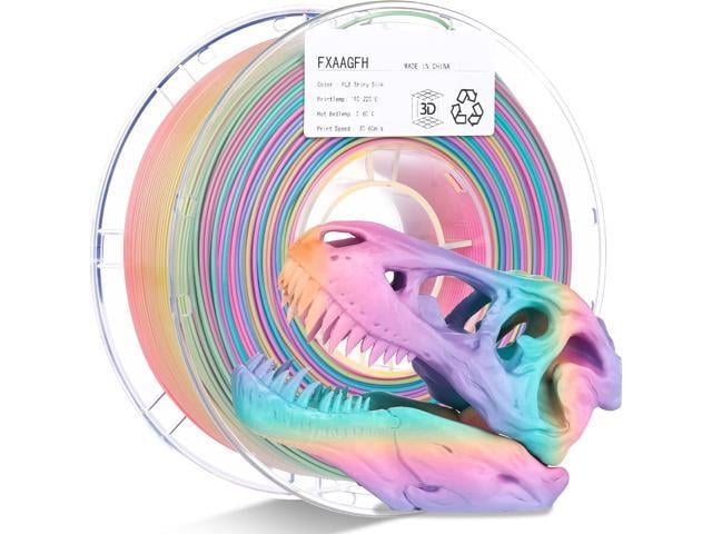 Rainbow 3D PLA Printer Filament 1.75 mm, Matte 3 D PLA Printing Print Filament +/-0.03mm, 1kg/2.2lbs