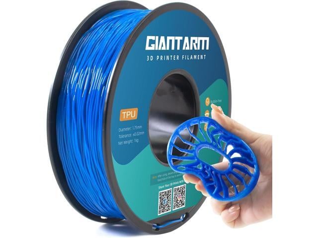 GIANTARM Blue TPU Filament, 95A TPU Filament 1.75mm, Dimensional Accuracy +/- 0.03, Flexible Soft 3D Printer Filament 1kg Spool(2.2 lbs), Vacuum...