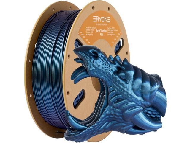 ERYONE Burnt Titanium PLA Filament 3D Printer PLA Filament 1.75mm +/- 0.03mm, Glitter PLA Filament 1KG Cardboard Spool(2.2LBS), Blue