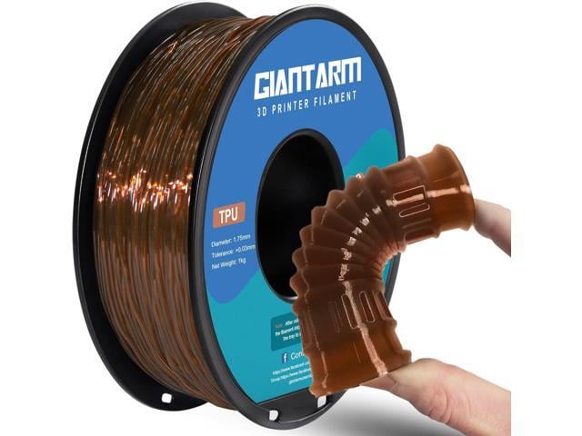 GIANTARM TPU Filament 1.75mm Flexible Soft 3D Printer Consumables Brown,95A 1kg Spool (2.2 lbs.), Dimensional Accuracy +/- 0.05 mm
