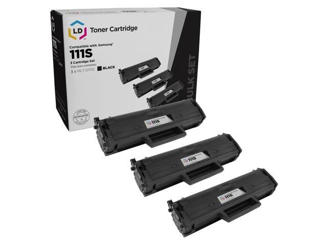 Samsung LD Products Compatible Toner Cartridge Replacement for Samsung MLT-D111S (Black, 3-Pack)