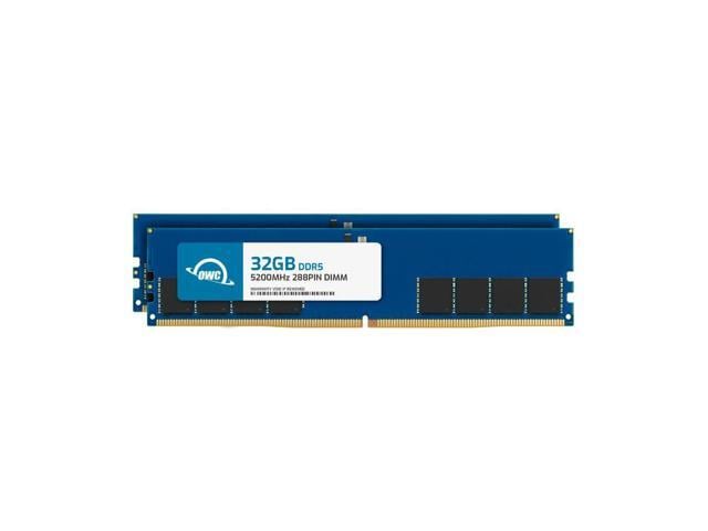 OWC 64GB (2x32GB) DDR5 5200 PC5-41600 CL42 2Rx8 288-pin 1.1V Non-ECC UDIMM Memory RAM Module Upgrade Kit for Select Desktops