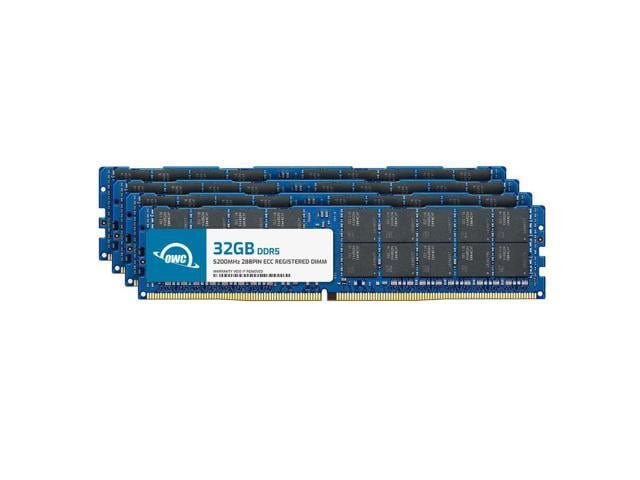 OWC 128GB (4x32GB) DDR5 5200 PC5-41600 CL42 2Rx8 288-pin 1.1V ECC Registered RDIMM Memory RAM Module Upgrade Kit for Select Workstations or Servers