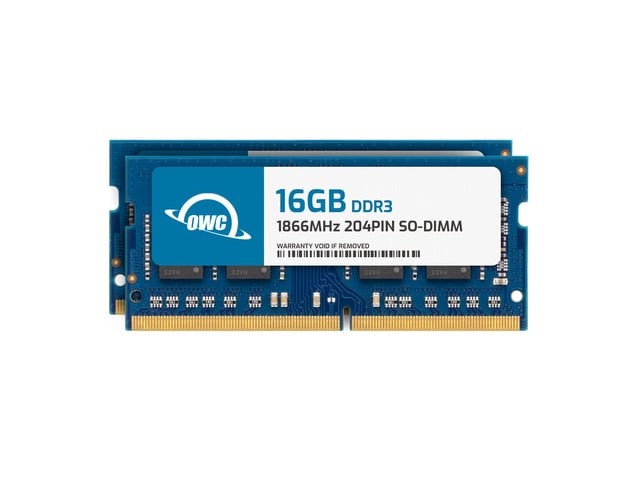 OWC 32GB (2x16GB) DDR3L 1866 PC3L-14900 CL13 2Rx8 204-pin 1.35V Laptop SODIMM Memory RAM Module Kit
