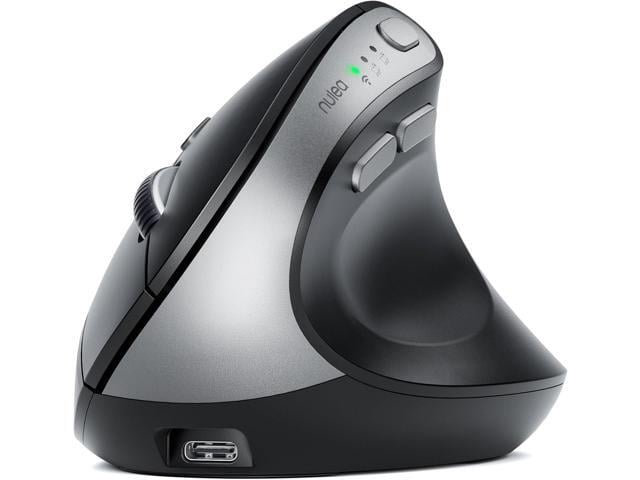 Nulea MD280 Ergonomic Vertical Wireless Mouse - Bluetooth & 2.4G Dual Mode, 4 Adjustable DPI 800/1200/1600/2400, Rechargeable, Silent Clicks, No...