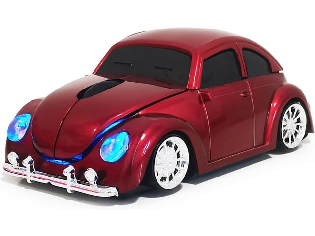 Car Mouse for Computer, Cool and Cute Car-Shaped Mouse, Wireless 2.4Ghz Optical Mice for Laptop PC Mac (Burgundy)