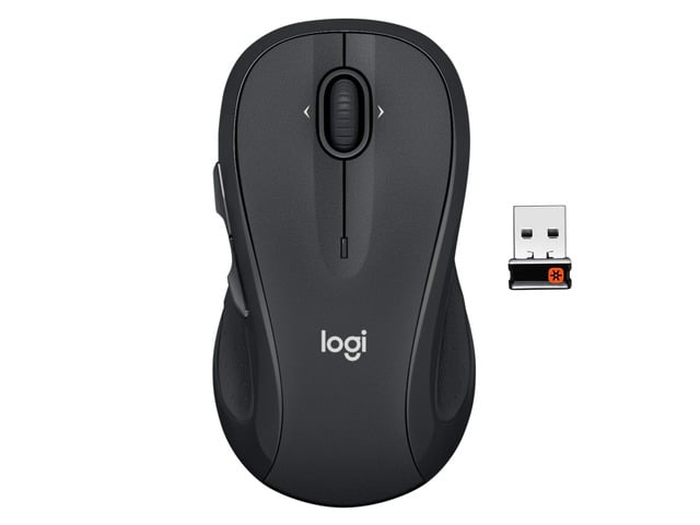 _Mega Brand M510 Wireless Mouse, Mouse for Laptop and PC with USB Unifying Receiver, Programmable Buttons - Graphite