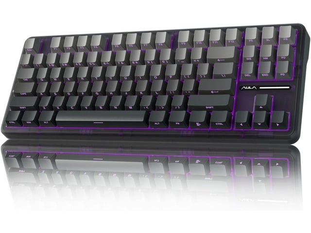 AULA F87 Pro Wireless Mechanical Keyboard,Tri-Mode BT5.0/2.4GHz/USB-C Hot Swappable Custom Keyboard,Pre-lubed Switches,Side Printed PBT Keycaps,75%...