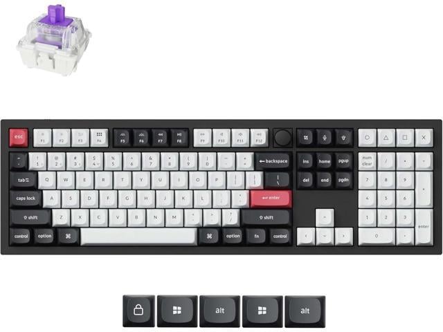 Keychron Q6 HE Wireless Custom Mechanical 100% Full Keyboard, 2.4 GHz/Bluetooth/Wired QMK Rapid Trigger Hot-Swappable Programmable Gateron...