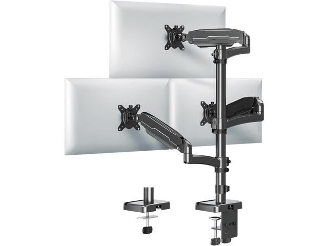 MOUNT PRO Triple Monitor Mount for Max 32' Computer Screen, Adjustable 3 Monitor Desk Mount, up to 19.8lbs Each, Three Display Arm with Tilt Swivel...
