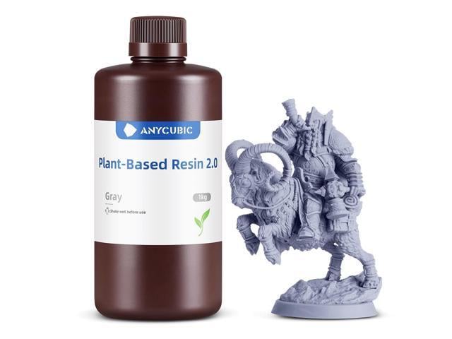 ANYCUBIC 3D Printer Resin with Low Odor and Safety, 405nm UV Plant-Based Rapid Resin 2.0 with High Precision and Quick Curing for LCD 3D Printing...